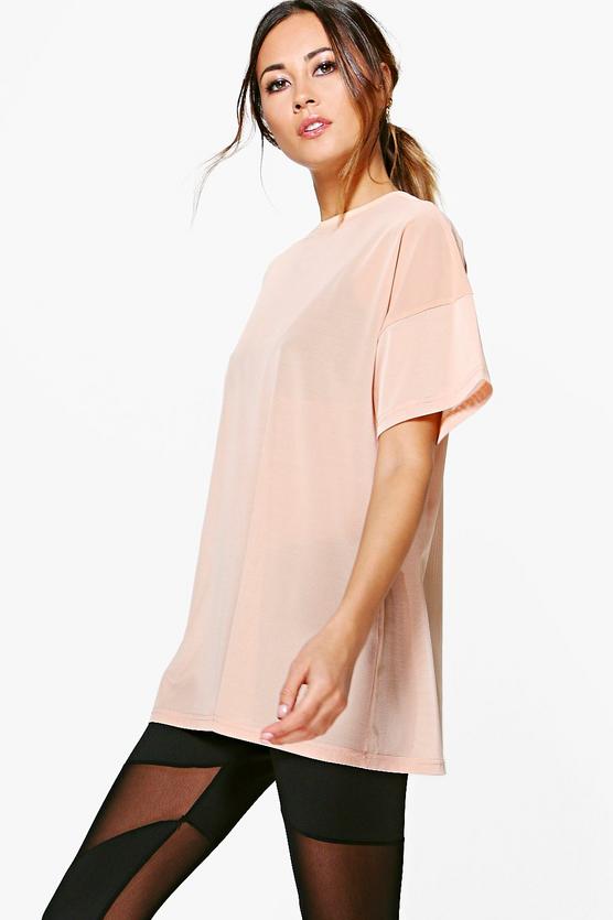 Lola Fit Oversized Mesh Workout Tee